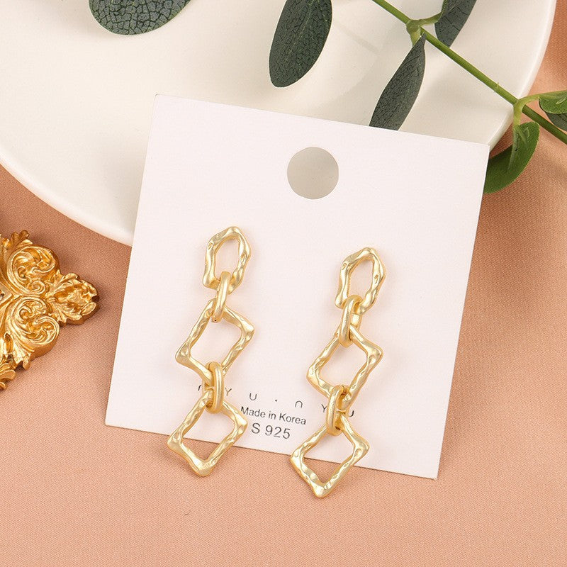 Irregular long earrings for women