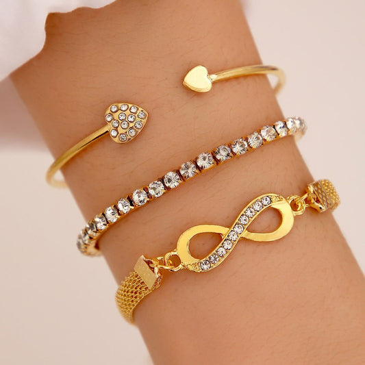 Lucky 8 bracelet three-piece set