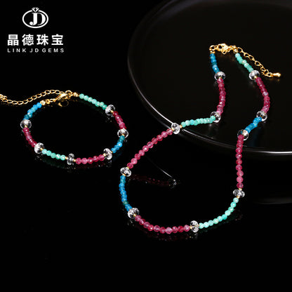 Cut natural apatite Tianhe stone bracelet necklace