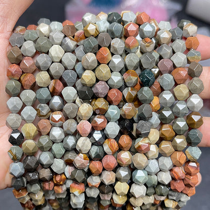 Natural marine stone rhombus beads loose beads