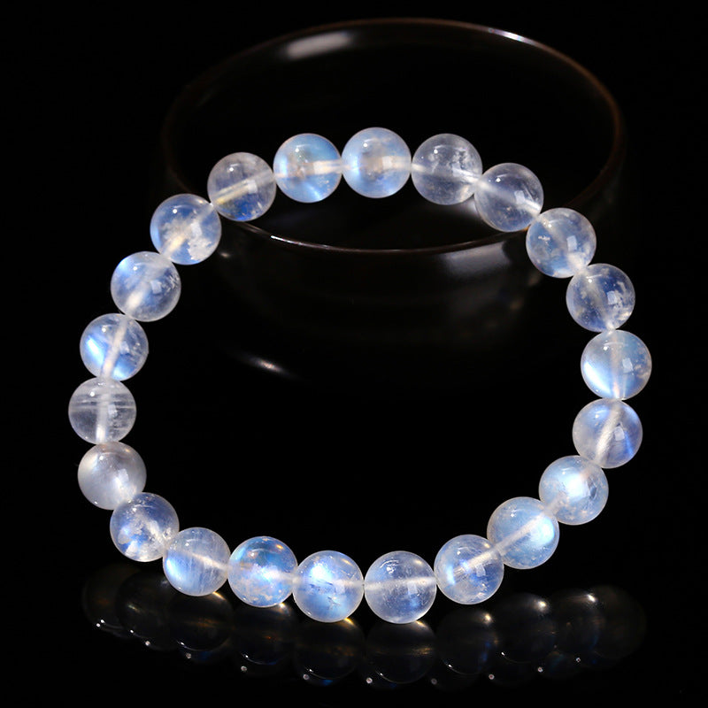 Pulsera de luz de luna azul natural 