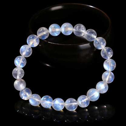 Pulsera de luz de luna azul natural 