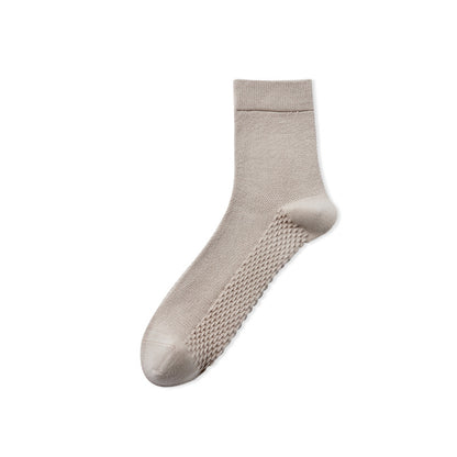 Calcetines antiolor de algodón de malla para hombre de primavera-otoño-verano 