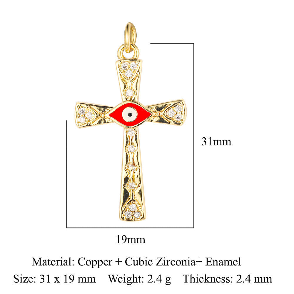 Virgin of the Cross Copper Zircon Shell Necklace Bracelet Pendant