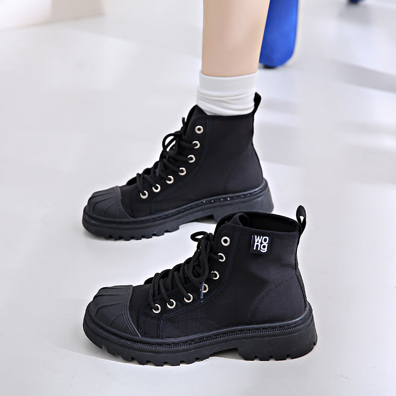 New autumn and winter women's short leather boots