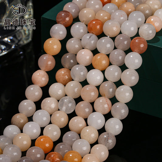 Natural stone powder Dongling jade round beads jade bracelet loose beads