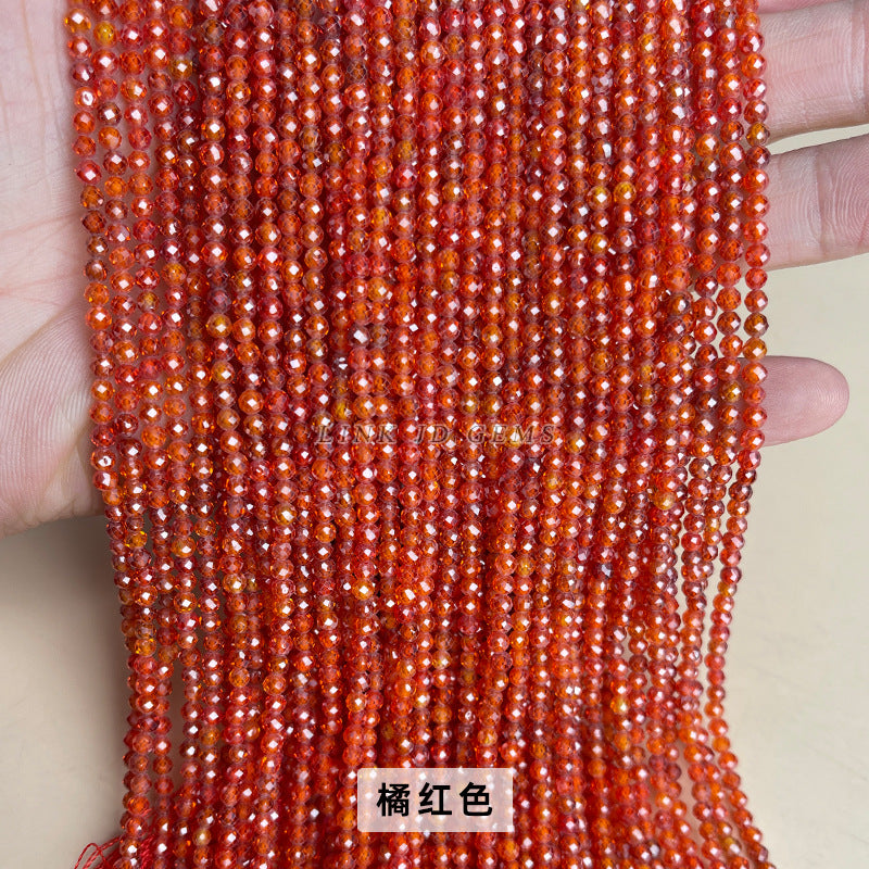 Slice zircon loose beads beads round beads