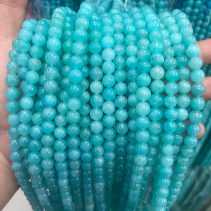 6-10mm natural 7A amazonite round beads