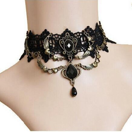 Black Lace Necklace Vintage Bracelet