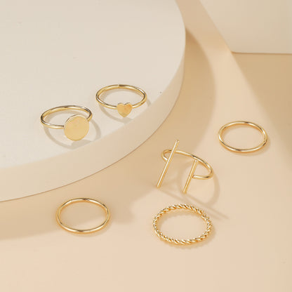 Alloy Geometric Knuckle Ring Set