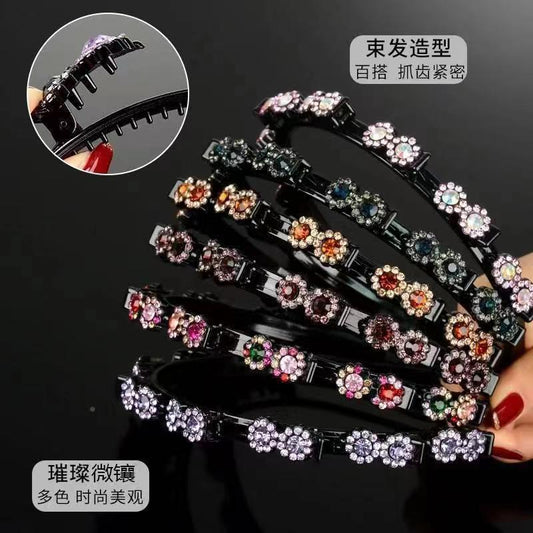 Hairband Fringe Styling Tool Women Rhinestone Clip