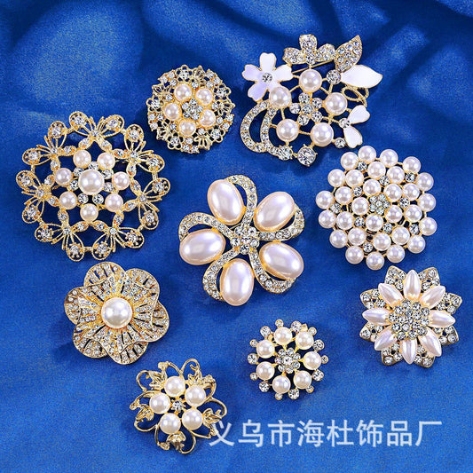 Brooch High-end Diamond Flowers