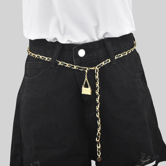 bag pendant crossbody chain leather belt