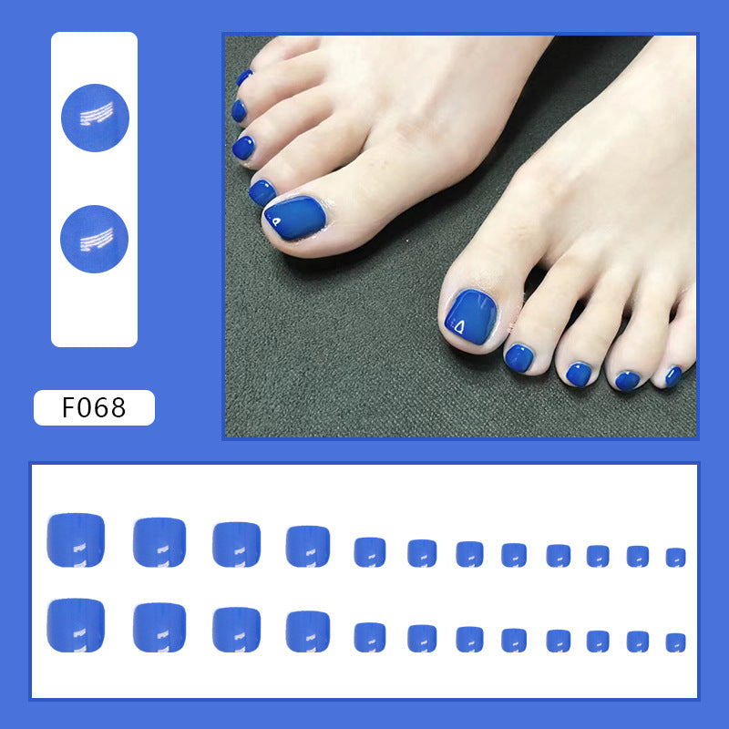 Ocean Blue Solid Toe Nails