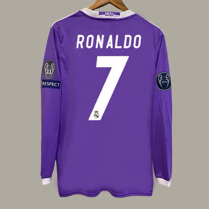 16-17 Real Purple Away Ronaldo Benzema Ramos Retro Jersey