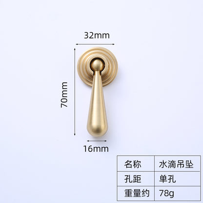 New Chinese brass water drop pendant handle