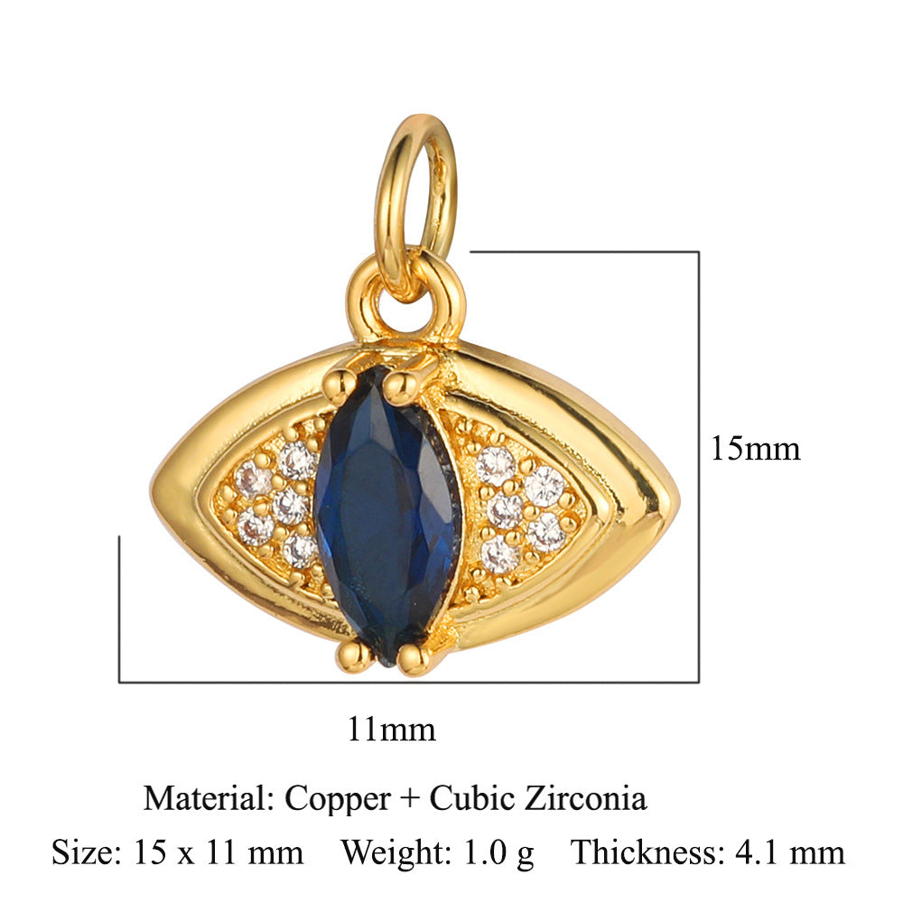 Devil's Eye Bear Copper Zircon Pendant