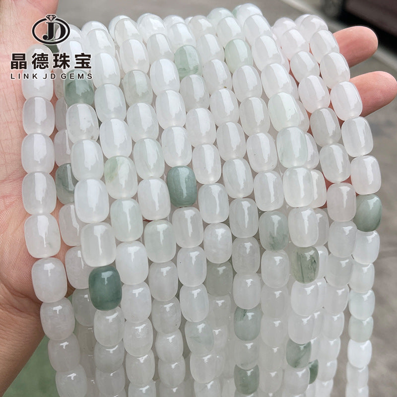 10 * 14 Natural Ice Jade Bucket Beads Loose Beads