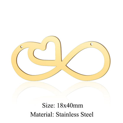 5 pcs/titanium-covered steel infinite symbol life tree love accessories