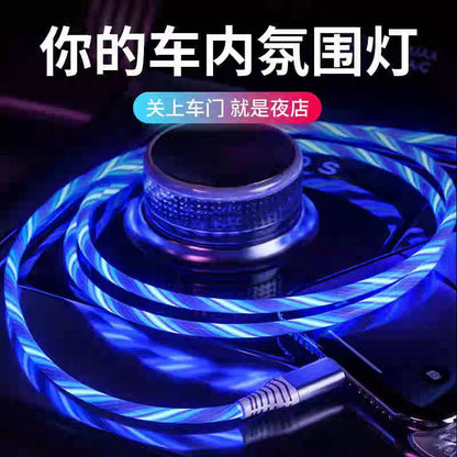 Glowing Transparent PD Fast Charge Cable for Huawei Apple Android