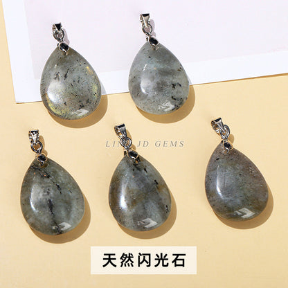 18 * 25 natural stone crystal jade water drop pendant