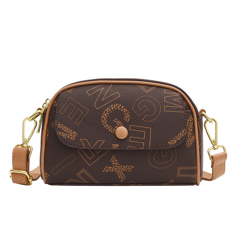 Crossbody Printed Letter Small Square Bag Female