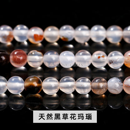 4Mm natural stone crystal agate small beads round beads