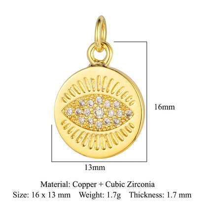 Elephant starfish tropical fish copper zircon pendant