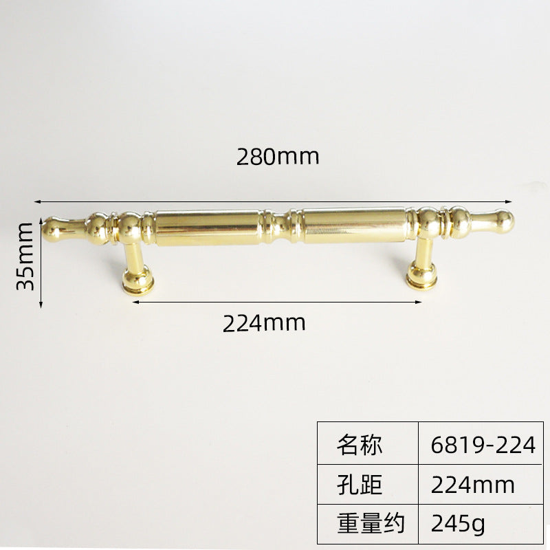 Wardrobe door brass handle