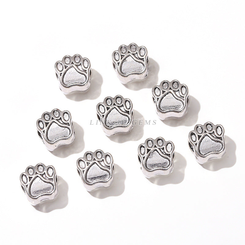 Tibetan silver alloy cat claw spacer beads