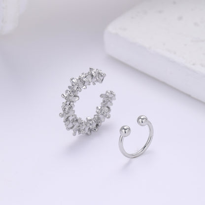 Non-pierced ear bone clip 2-piece set