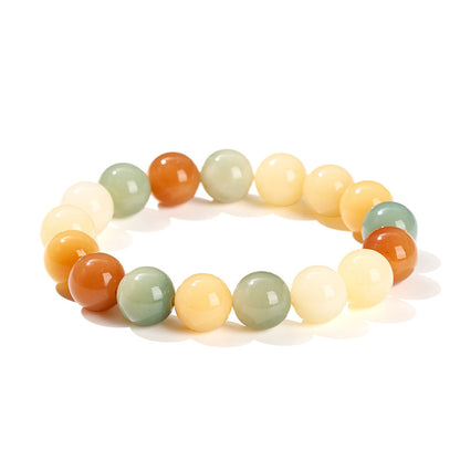 Colored Bodhi round bead bracelet.