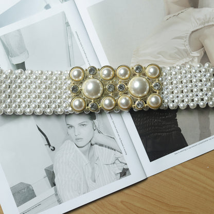 String pearl belt elastic