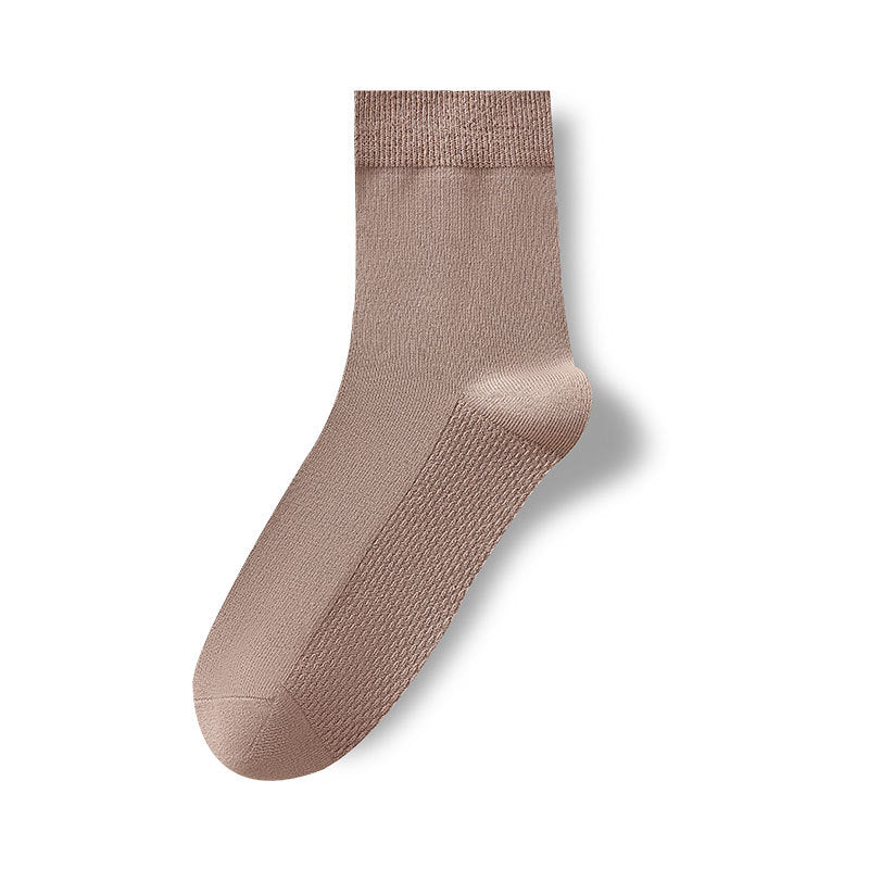 Spring-Autumn Cotton Anti-Odor Men's Mid-Calf Socks