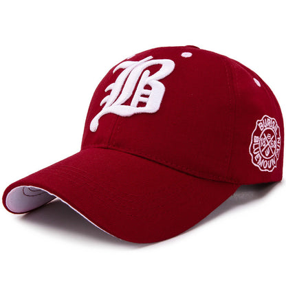 Korean Style Embroidered Letter Duckbill Cap