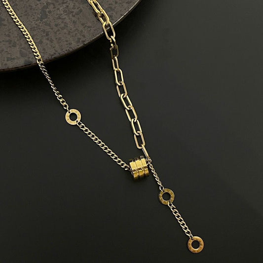 Titanium steel small waist necklace female