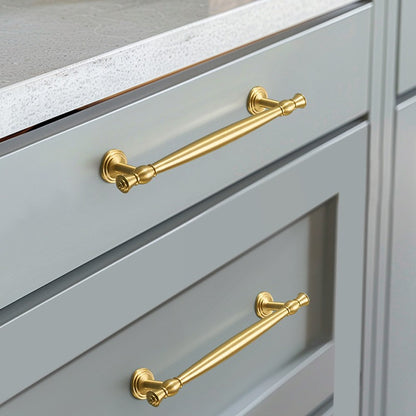 High-end cabinet door brass handle