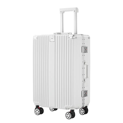 Aluminum frame suitcase 24 inch multi-function password trolley case