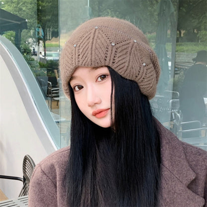 Thickened Rabbit Fur Knit Hat