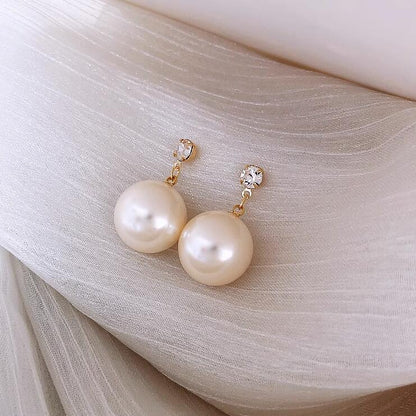 Pearl Earrings Women's 925 Silver Needle