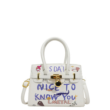 Personalized graffiti Kelly tote bag