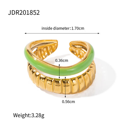 Green drip double bread grain ring