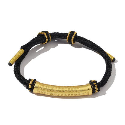 24K real gold plated braided bracelet beads