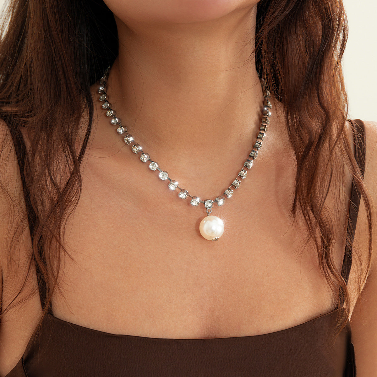 Fashion personality imitation pearl necklace