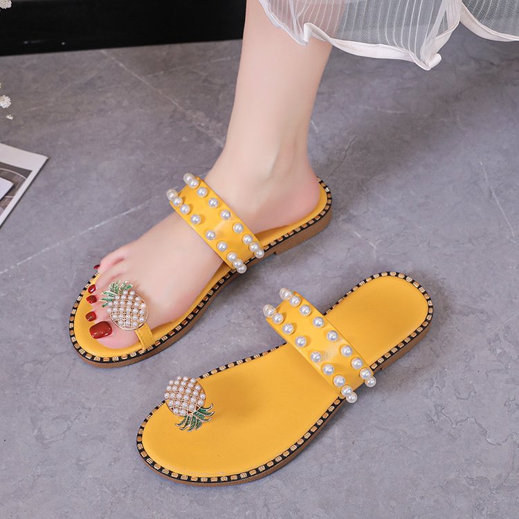 Pineapple pearl slippers