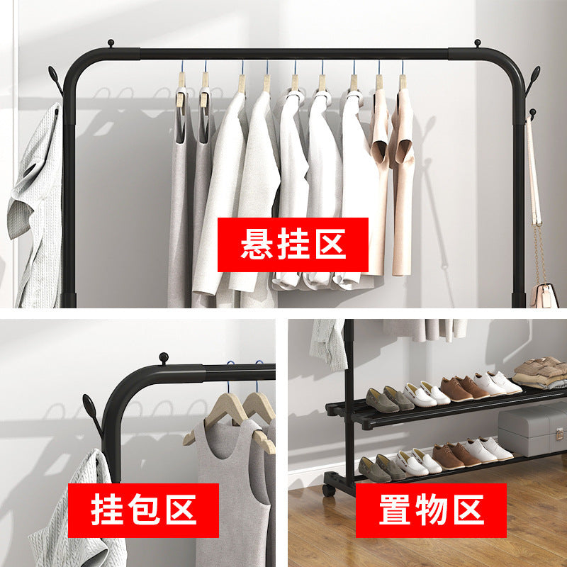 Clothes Rack Floor Standing Simple Clothes Drying Pole