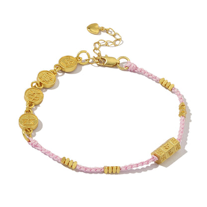 24K real gold plated beaded bracelet