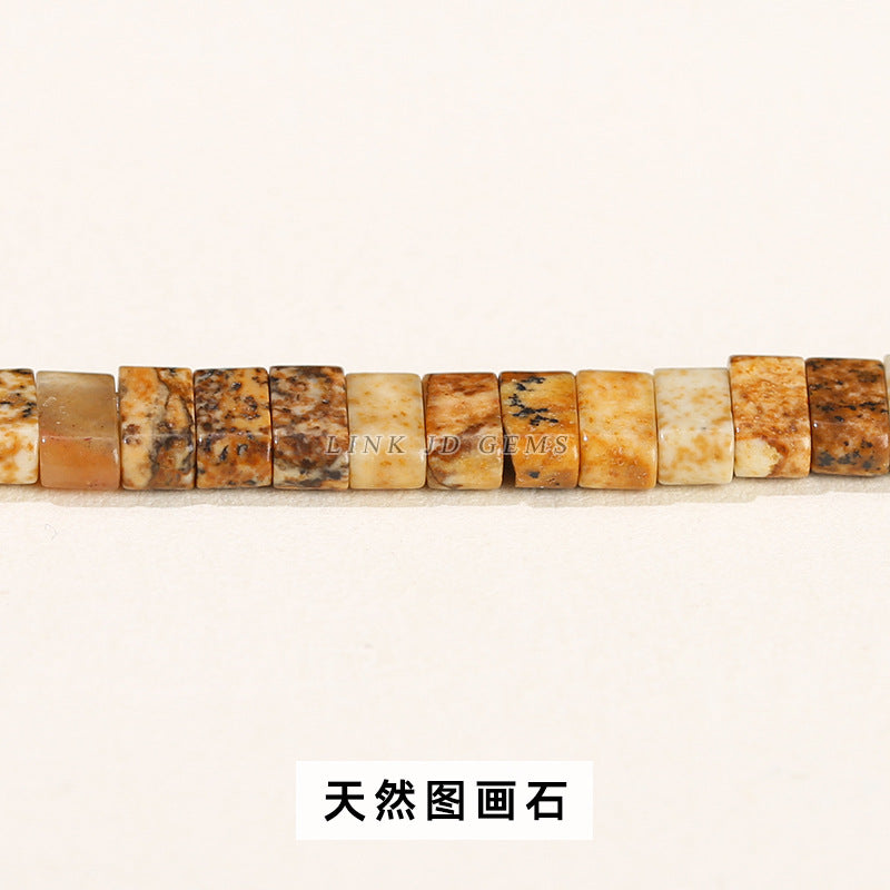 5Mm natural crystal agate rectangular loose beads