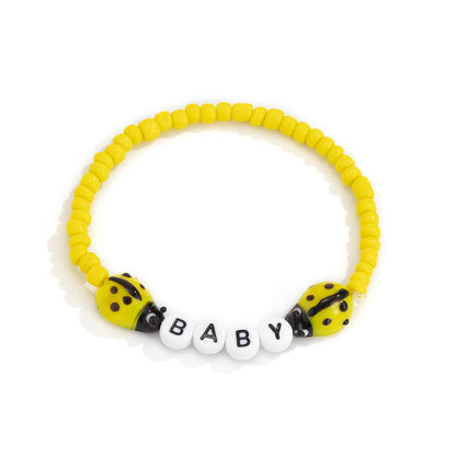 Personalized rice bead alloy bracelet