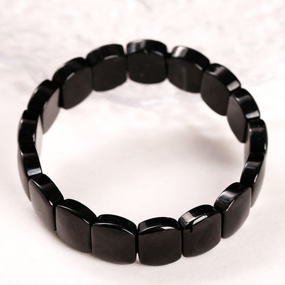 Natural black tourmaline hand row